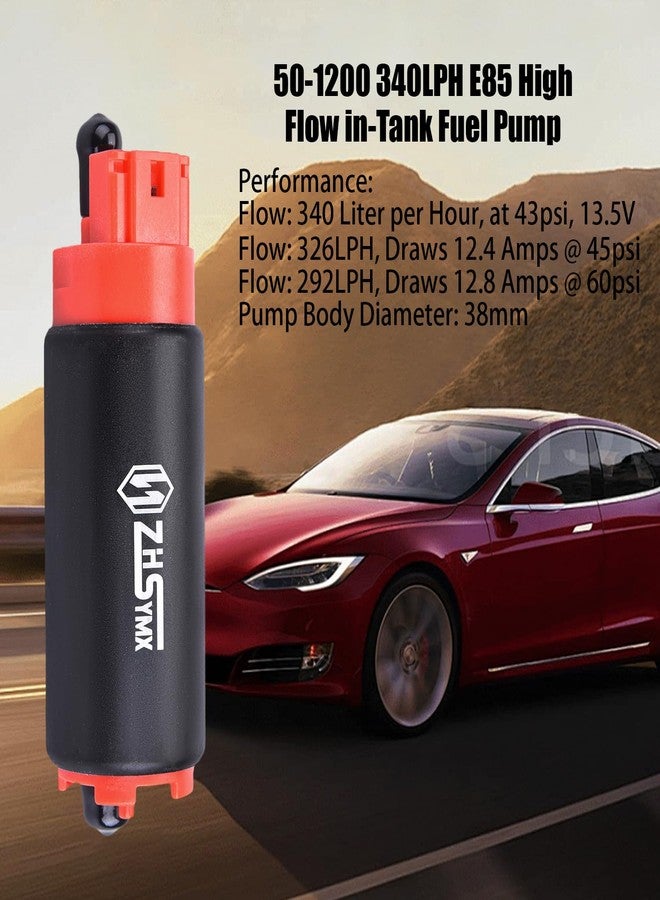 ZHSYMX 340LPH E85 Compatible High Flow Fuel Pump Kit Replaces 255LPH GSS342 - Image 3